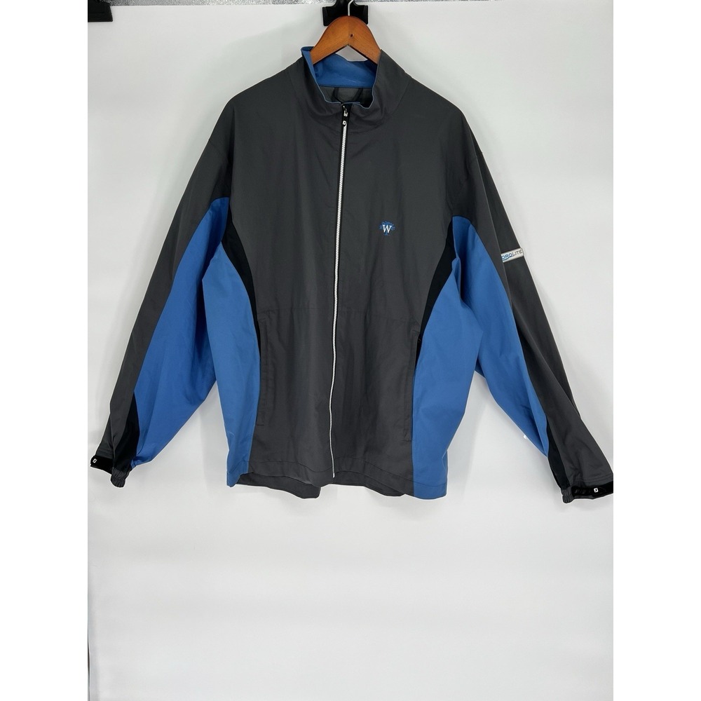 Footjoy Jacket Mens Dryjoys Hydrolite Golf Rain Windbreaker Full Zip Size L Blue